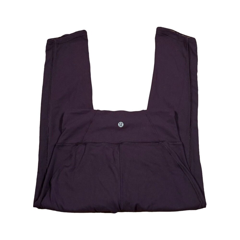 Lululemon Deep Breath Sz 4 Black Cherry Capri Crop Leggings 9.5'' Rise